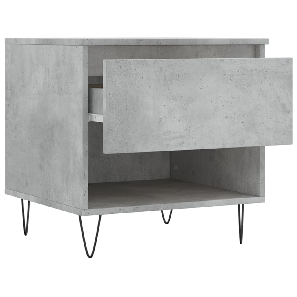 Coffee tables 2 pcs. Concrete grey 50x46x50 cm wood material