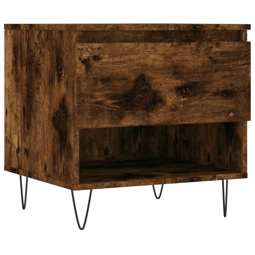 Coffee table smoked oak 50x46x50 cm wood material