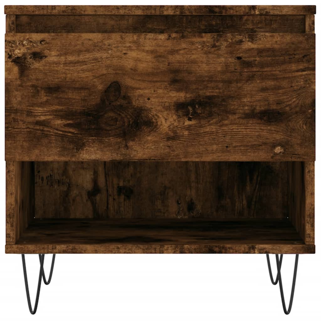 Coffee table smoked oak 50x46x50 cm wood material