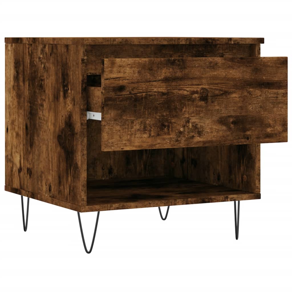 Coffee table smoked oak 50x46x50 cm wood material