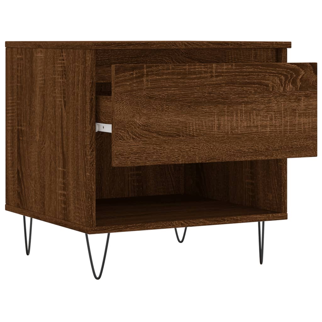 Coffee tables 2 pcs. Brown oak look 50x46x50 cm wood material