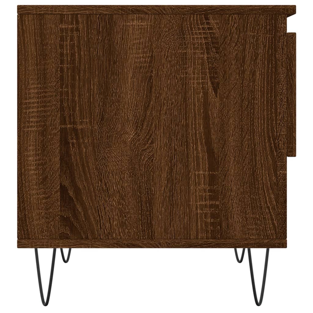Coffee tables 2 pcs. Brown oak look 50x46x50 cm wood material