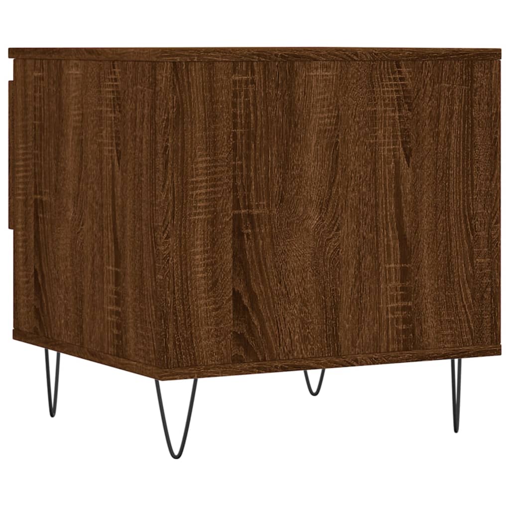Coffee tables 2 pcs. Brown oak look 50x46x50 cm wood material