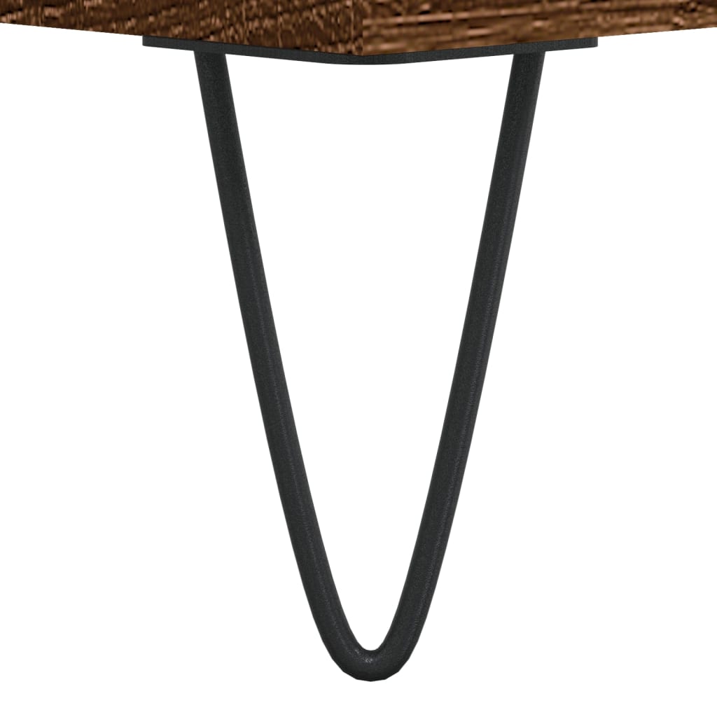 Coffee tables 2 pcs. Brown oak look 50x46x50 cm wood material