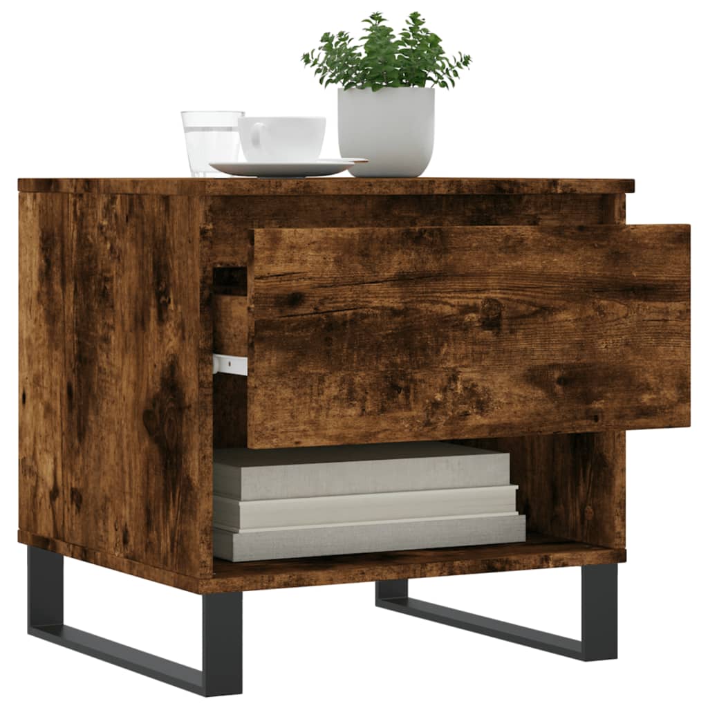 Coffee tables 2 pcs. Smoked oak 50x46x50 cm wood material
