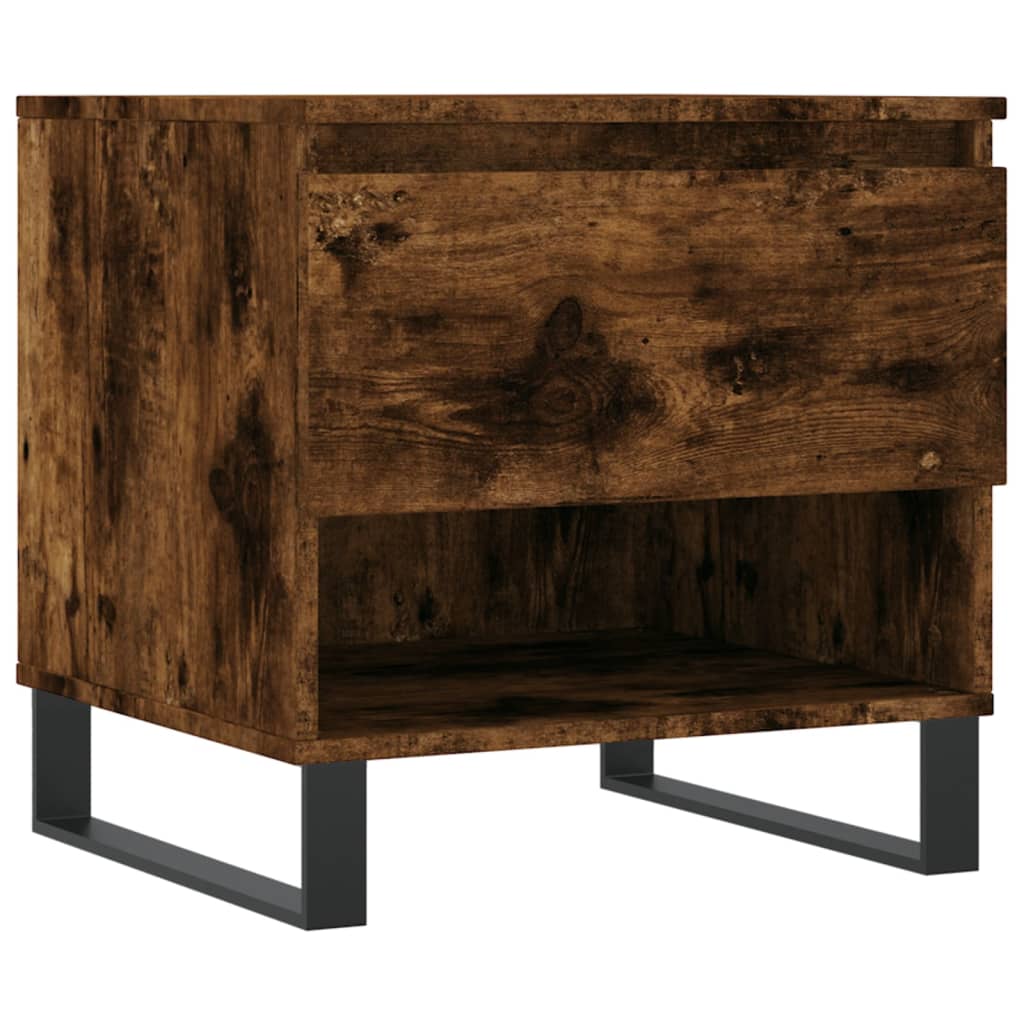 Coffee tables 2 pcs. Smoked oak 50x46x50 cm wood material