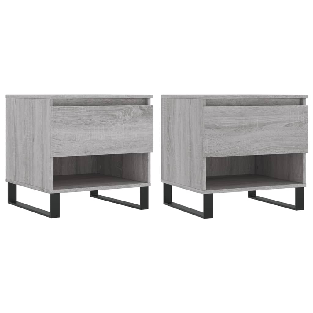 Coffee Tables 2 pcs. Gray Sonoma 50x46x50 cm Wood Material