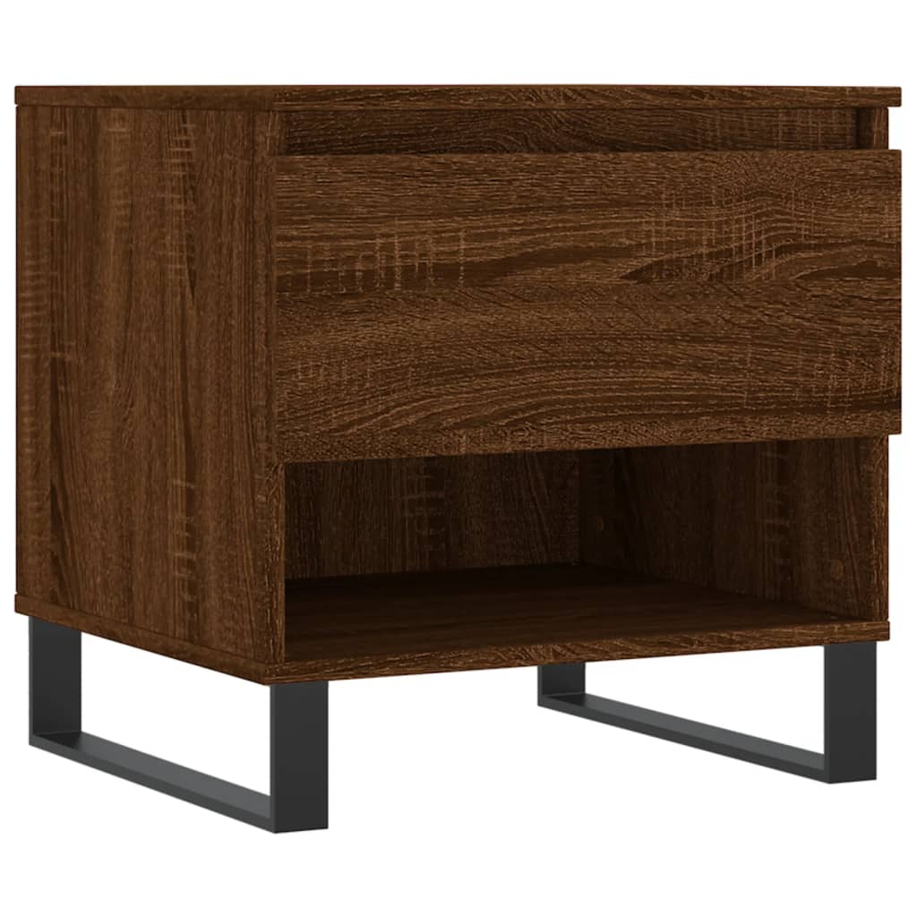 Coffee tables 2 pcs. Brown oak look 50x46x50 cm wood material