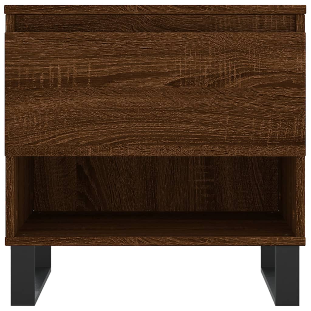 Coffee tables 2 pcs. Brown oak look 50x46x50 cm wood material