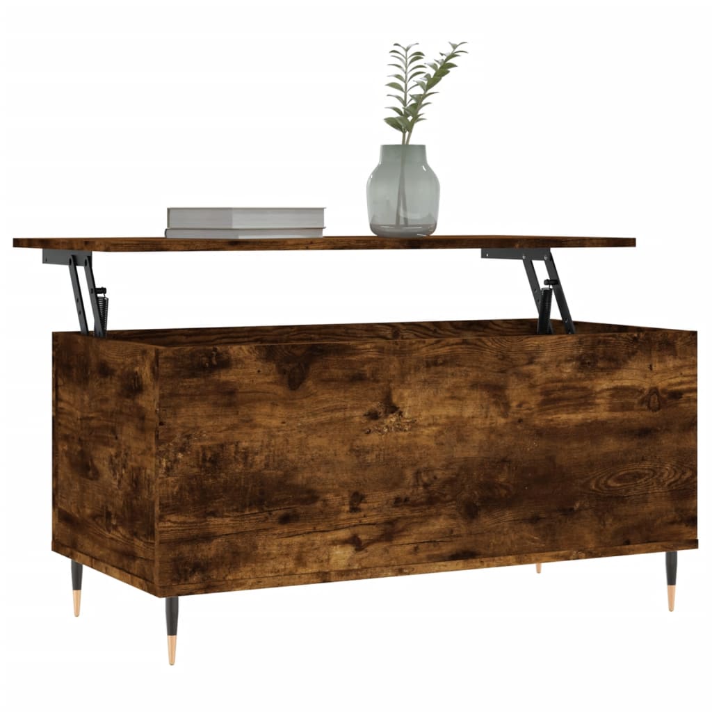 Coffee table smoked oak 90x44.5x45 cm wood material