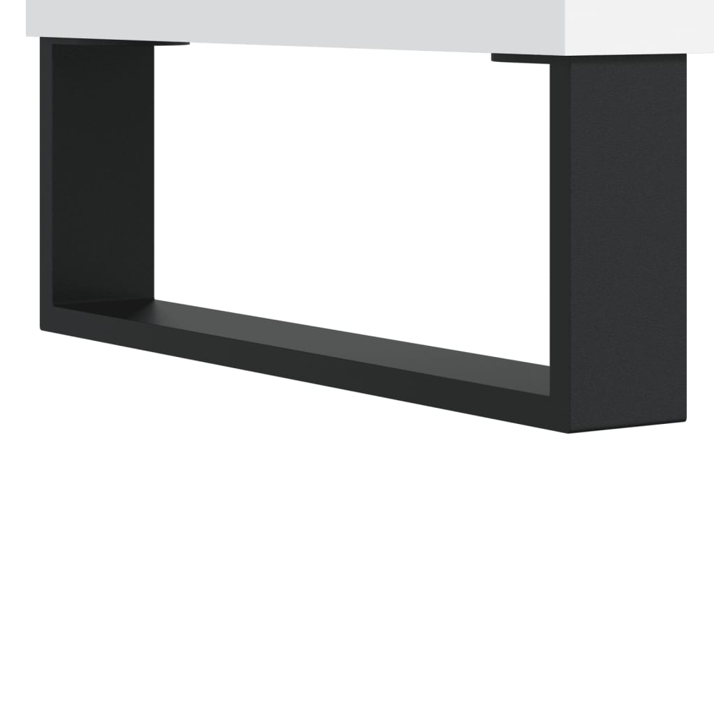 Table basse blanche 90x49x45 cm en bois