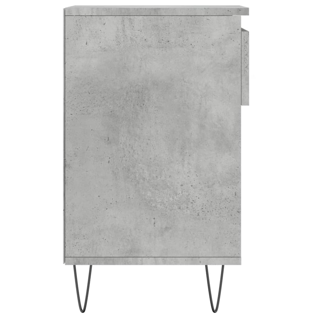 Étagère à chaussures gris béton 102x36x60 cm en bois