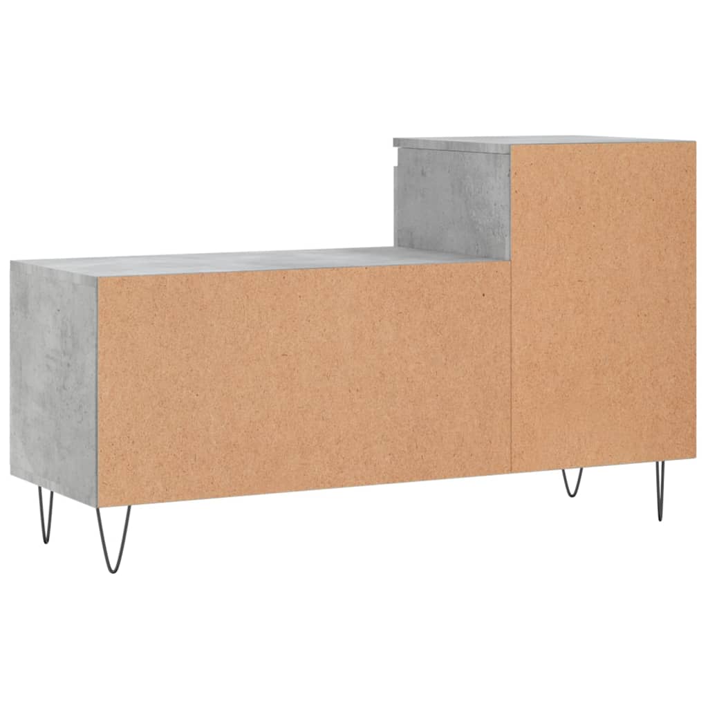 Étagère à chaussures gris béton 102x36x60 cm en bois