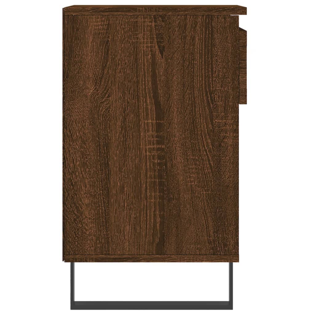 Étagère à chaussures aspect chêne marron 102x36x60 cm en bois