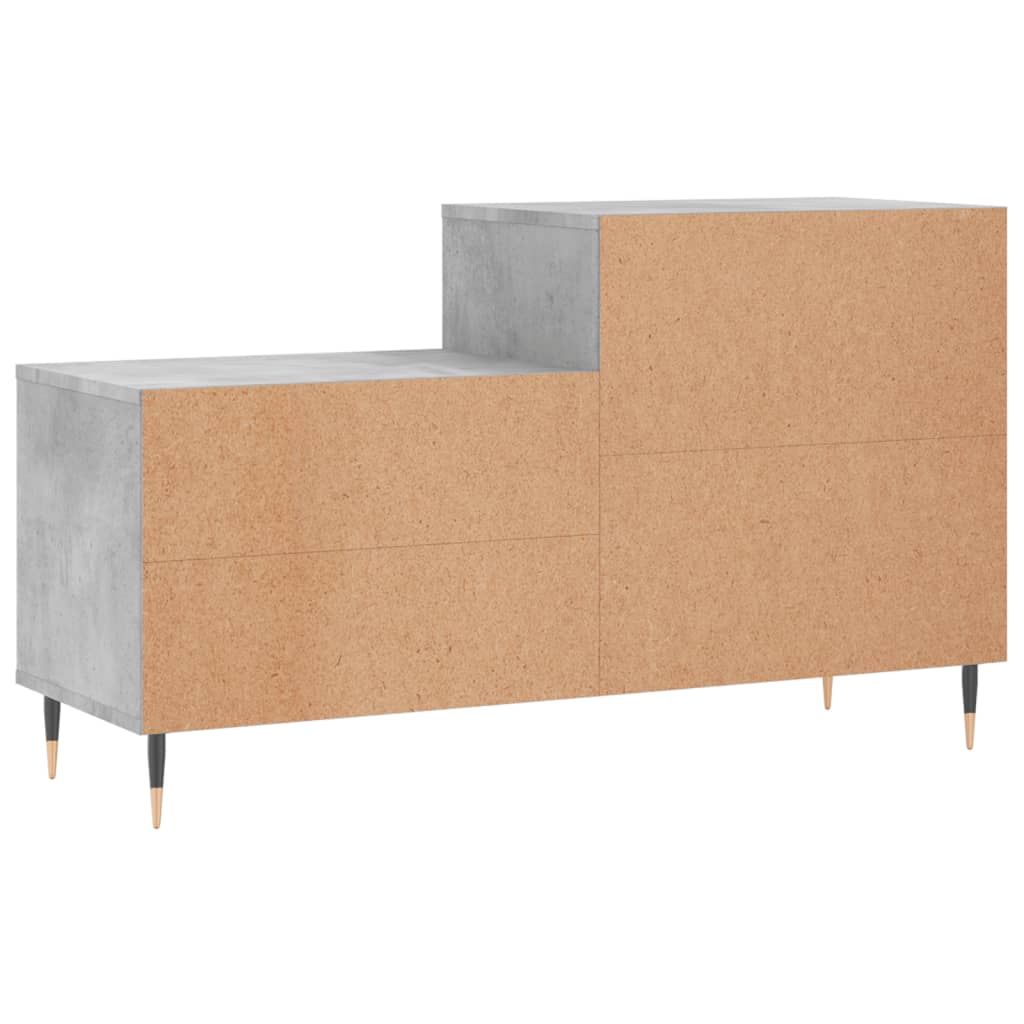Étagère à chaussures gris béton 102x36x60 cm en bois