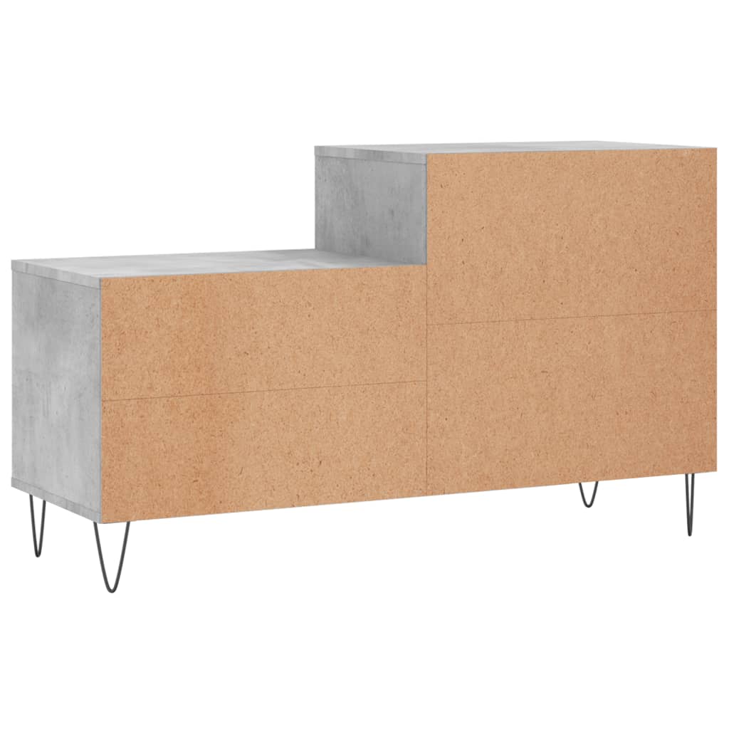Étagère à chaussures gris béton 102x36x60 cm en bois