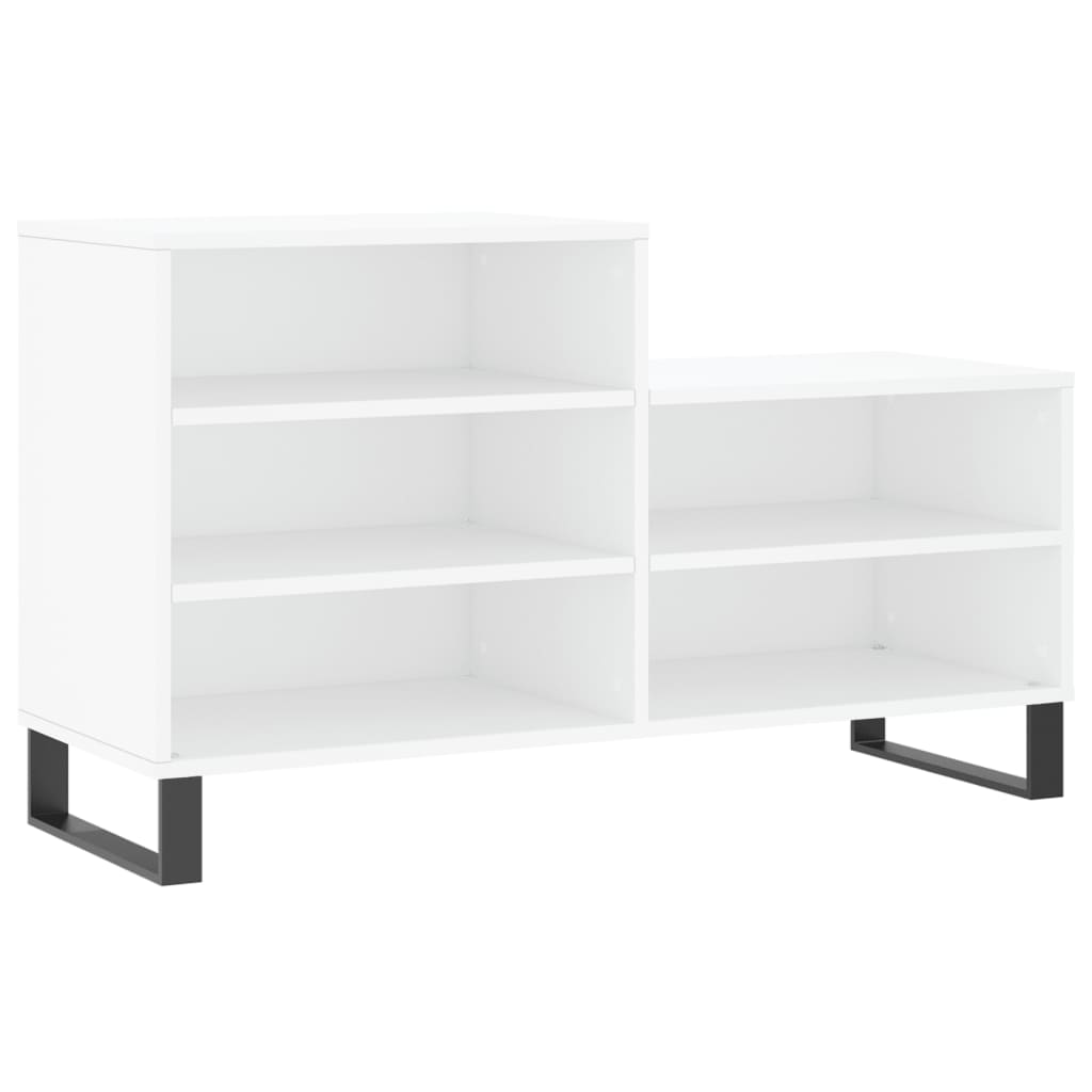 Étagère à chaussures blanc 102x36x60 cm en bois