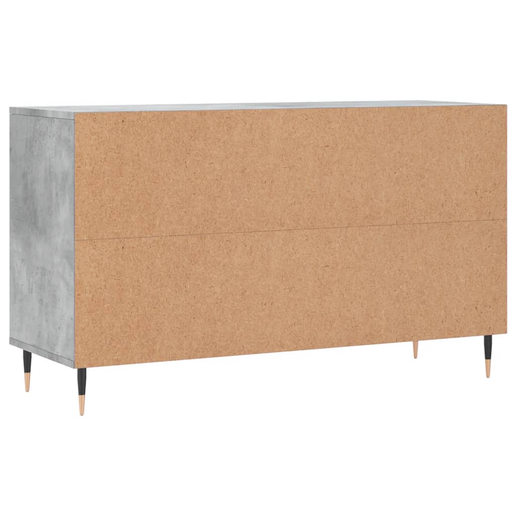 Étagère à chaussures gris béton 102x36x60 cm en bois