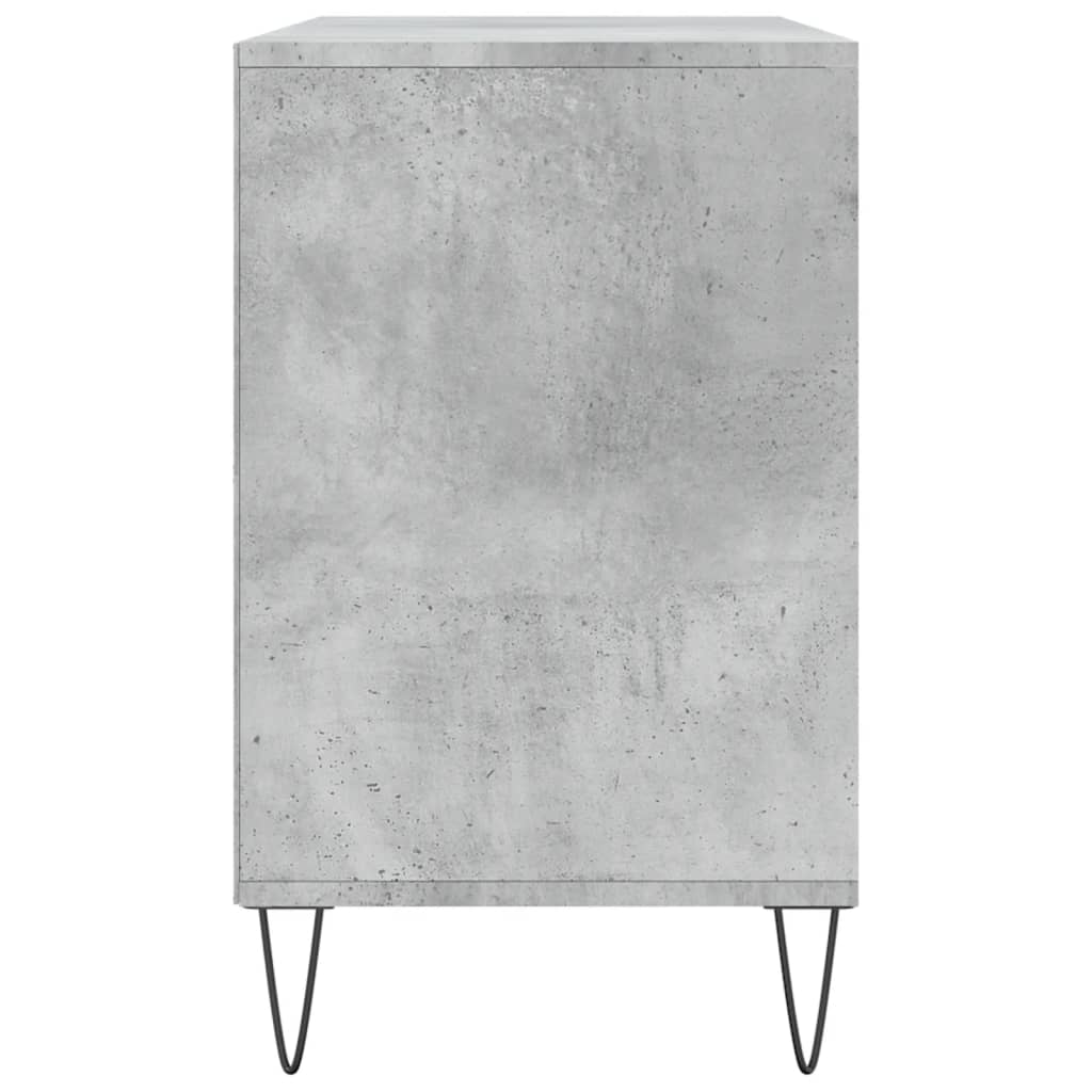 Étagère à chaussures gris béton 102x36x60 cm en bois