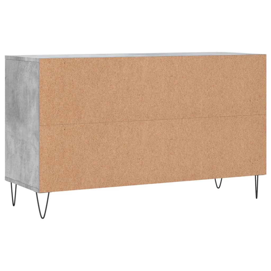 Étagère à chaussures gris béton 102x36x60 cm en bois