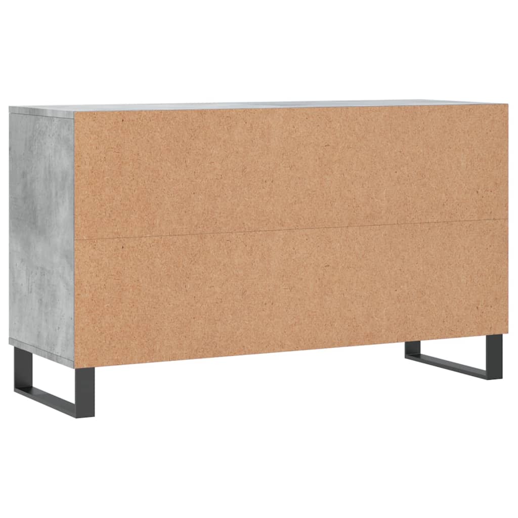 Étagère à chaussures gris béton 102x36x60 cm en bois