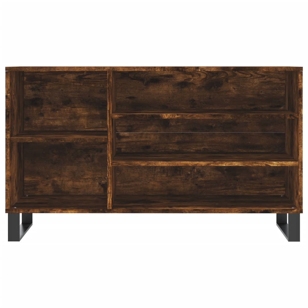 Shoe rack smoked oak 102x36x60 cm wood material