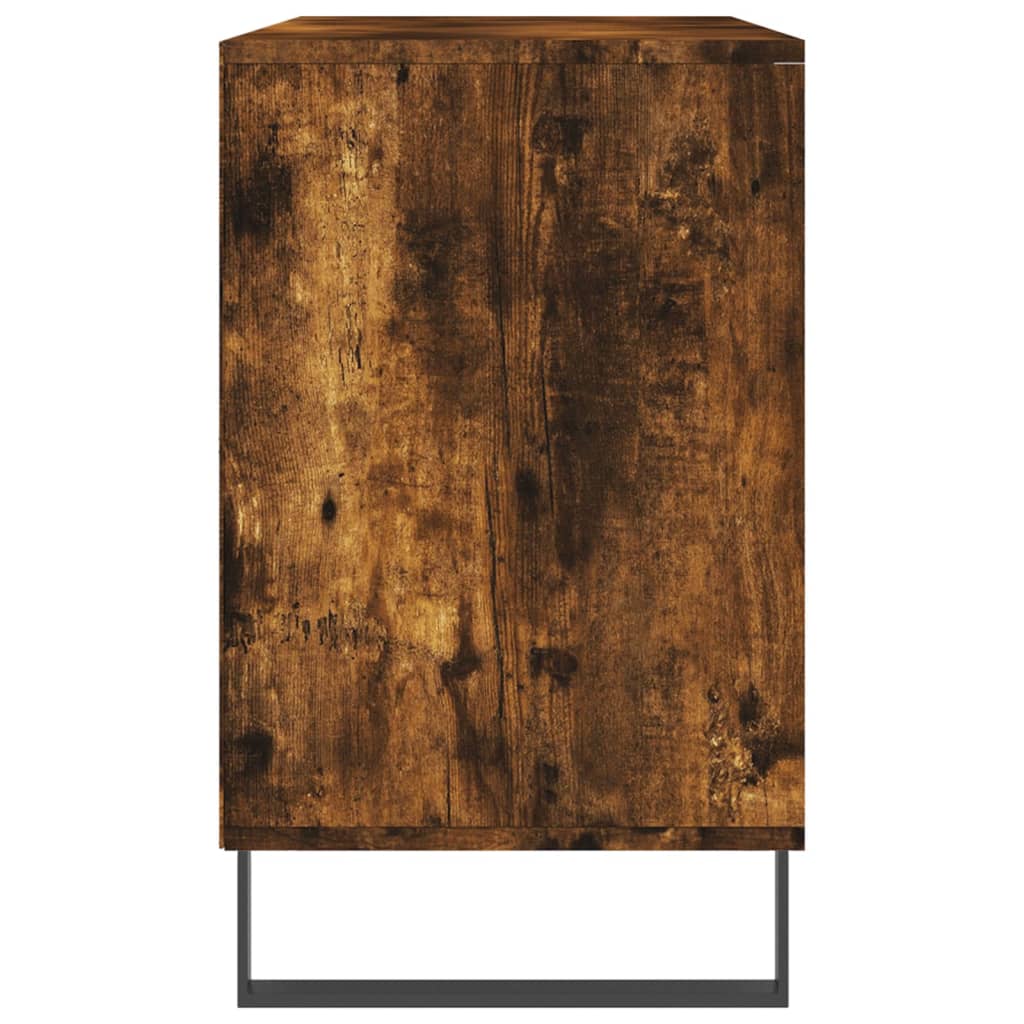 Shoe rack smoked oak 102x36x60 cm wood material