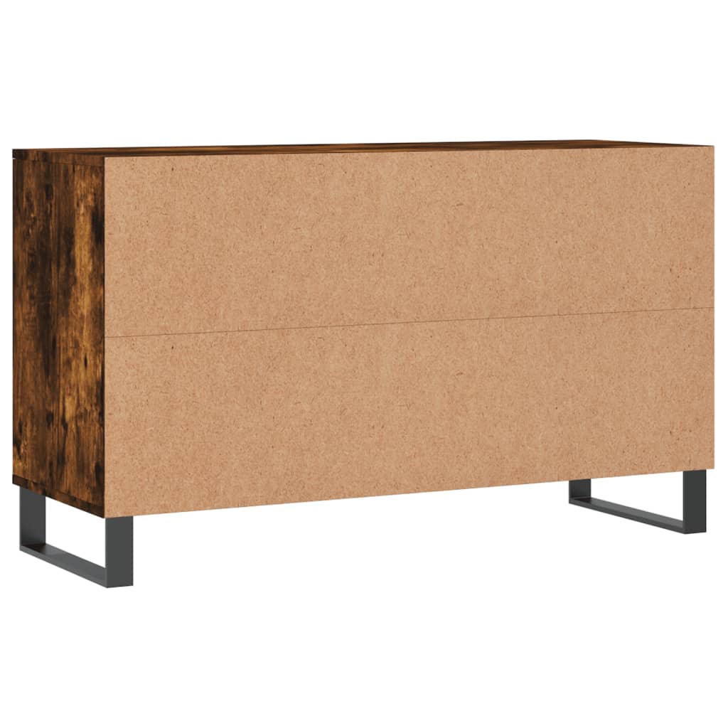 Shoe rack smoked oak 102x36x60 cm wood material