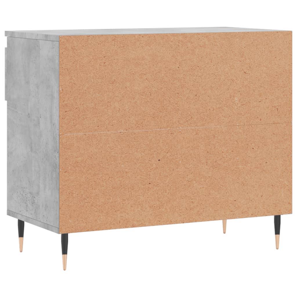 Étagère à chaussures gris béton 70x36x60 cm en bois