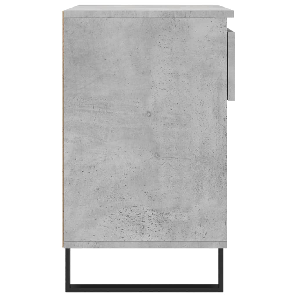 Étagère à chaussures gris béton 70x36x60 cm en bois