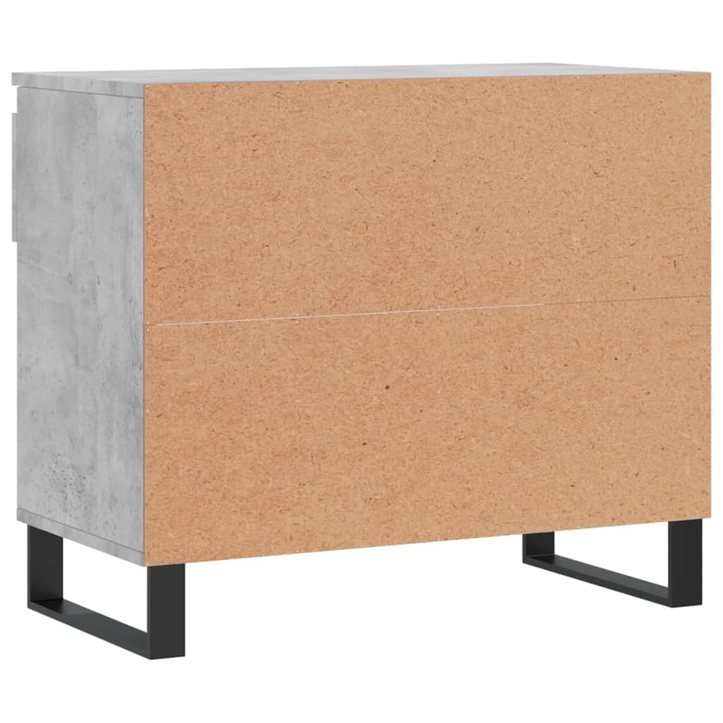Étagère à chaussures gris béton 70x36x60 cm en bois