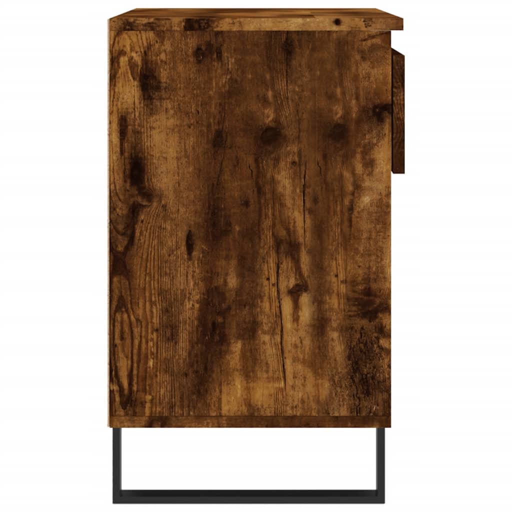 Shoe rack smoked oak 70x36x60 cm wood material