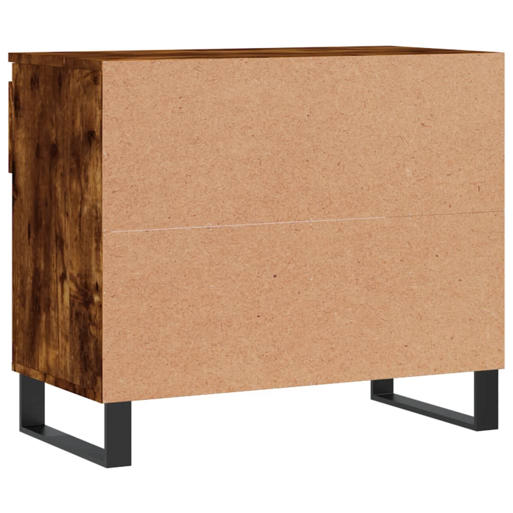 Shoe rack smoked oak 70x36x60 cm wood material