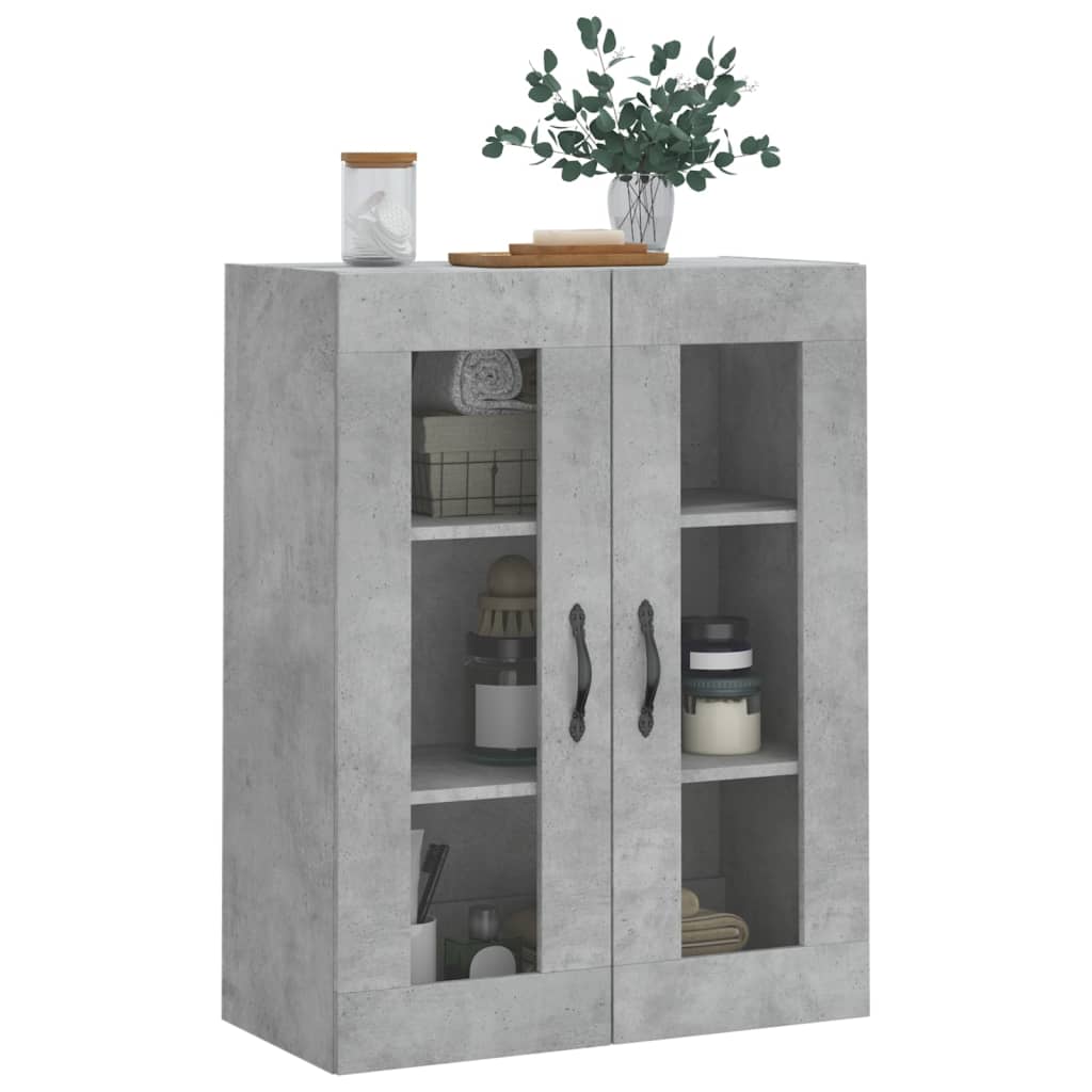 Wandschrank Betongrau 69,5x34x90 cm Holzwerkstoff