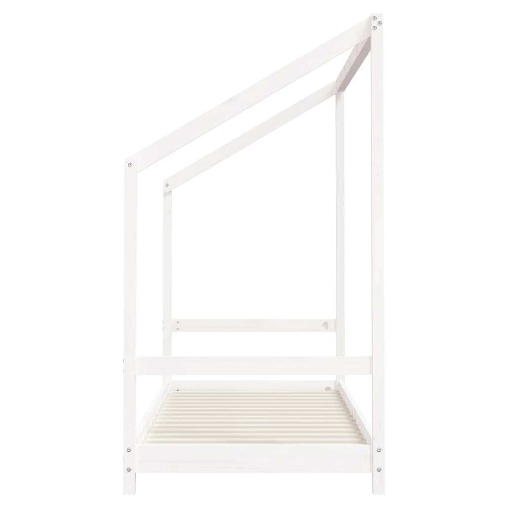 Lit enfant blanc 2x(80x200) cm en pin massif