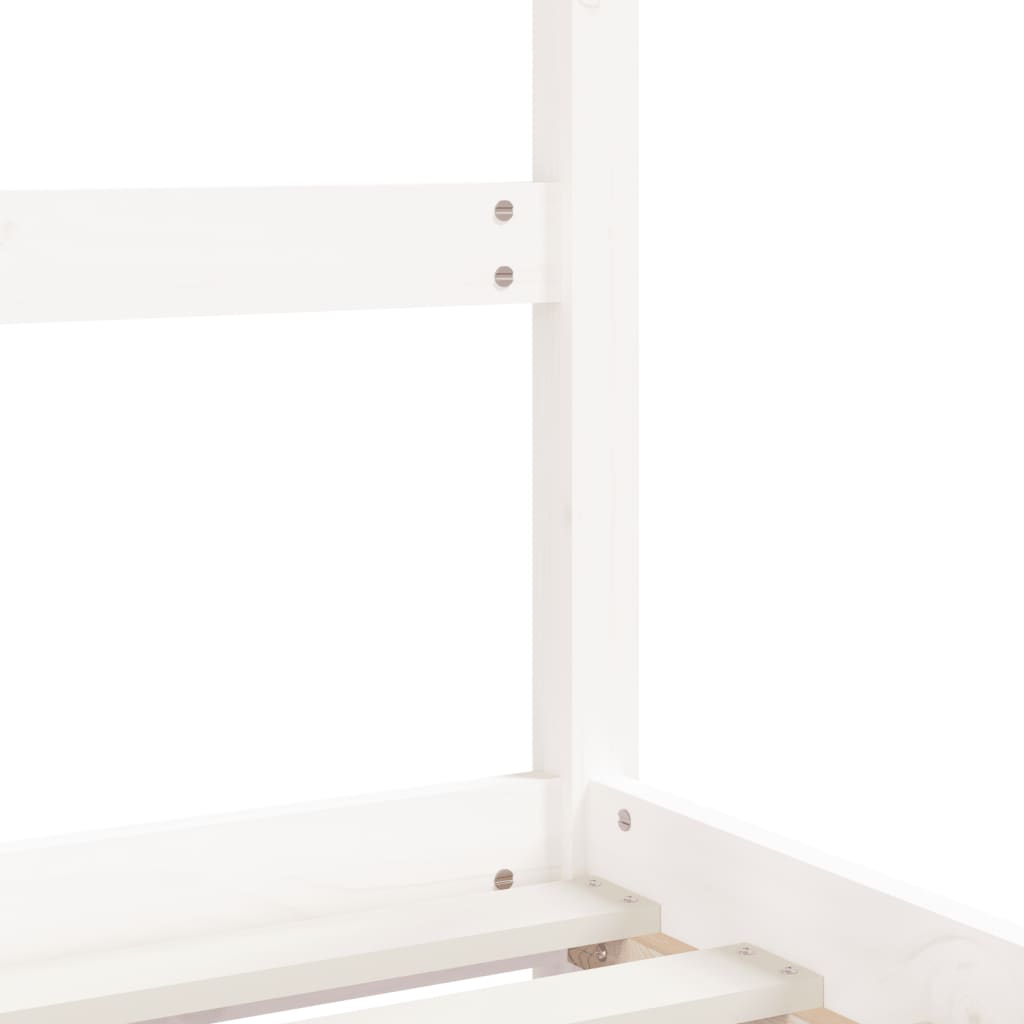 Lit enfant blanc 2x(80x200) cm en pin massif