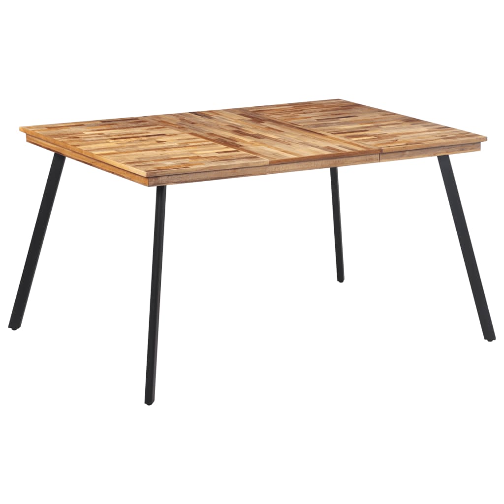 Table à manger 148x97x76 cm en bois de teck massif