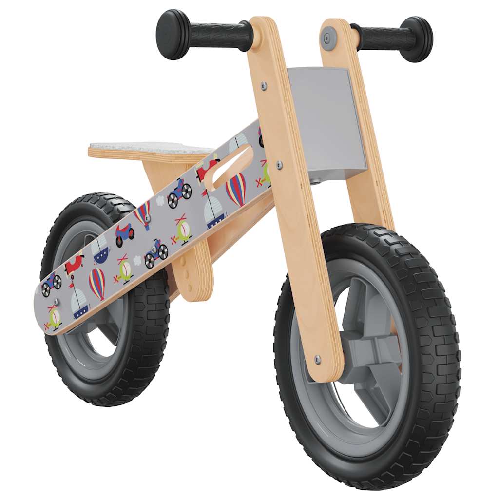 Balance bike for children grey printed