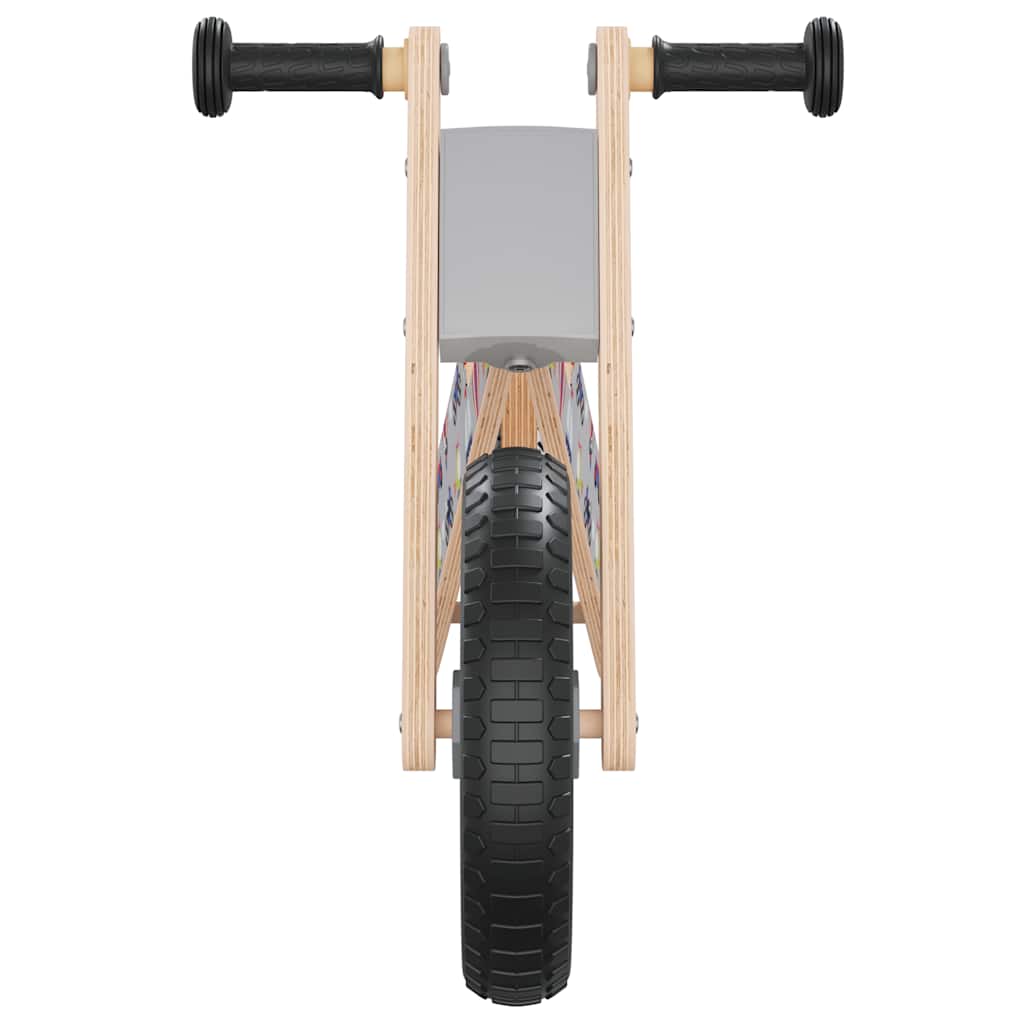 Balance bike for children grey printed