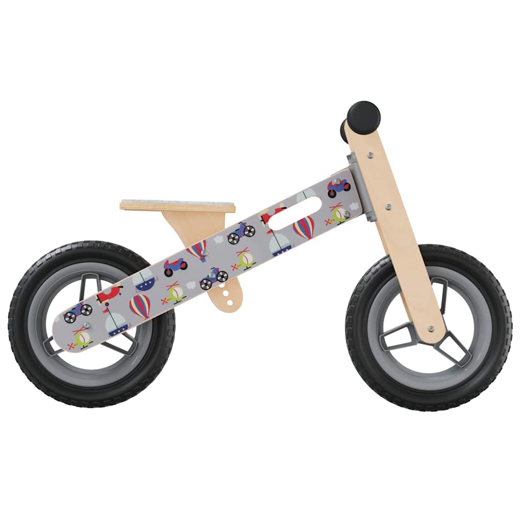 Balance bike for children grey printed