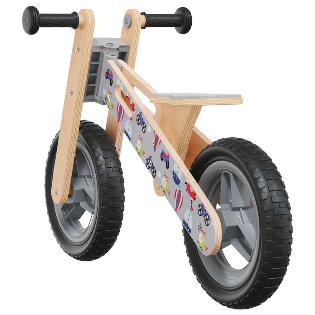 Balance bike for children grey printed