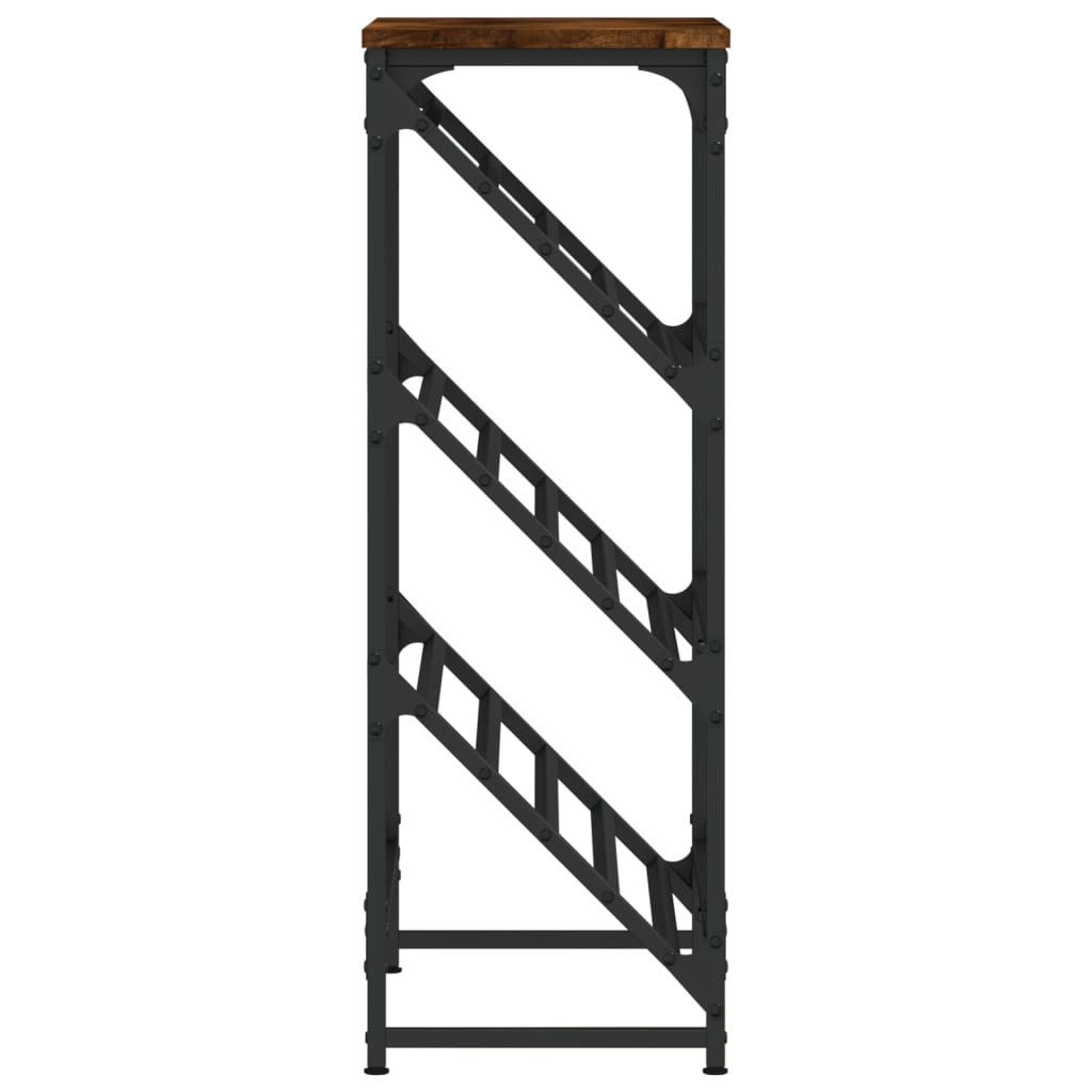 Shoe rack smoked oak 60x30x85 cm wood material