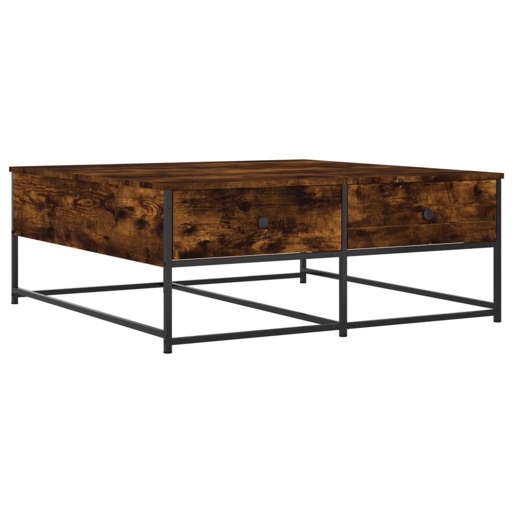 Coffee table smoked oak 100x99x40 cm wood material
