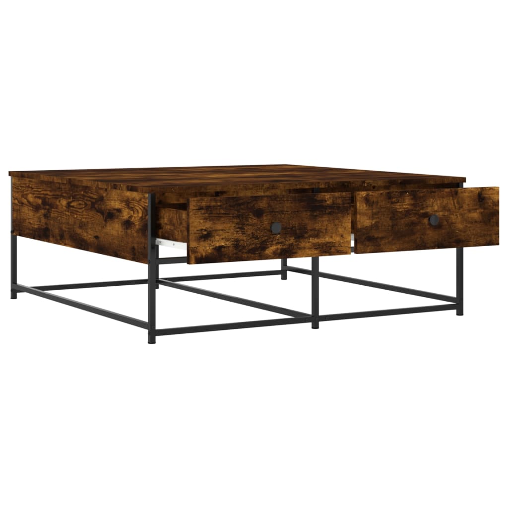 Coffee table smoked oak 100x99x40 cm wood material