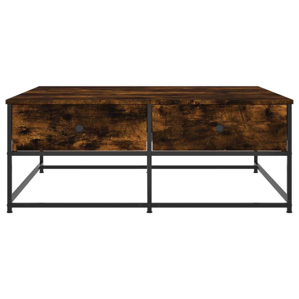 Coffee table smoked oak 100x99x40 cm wood material