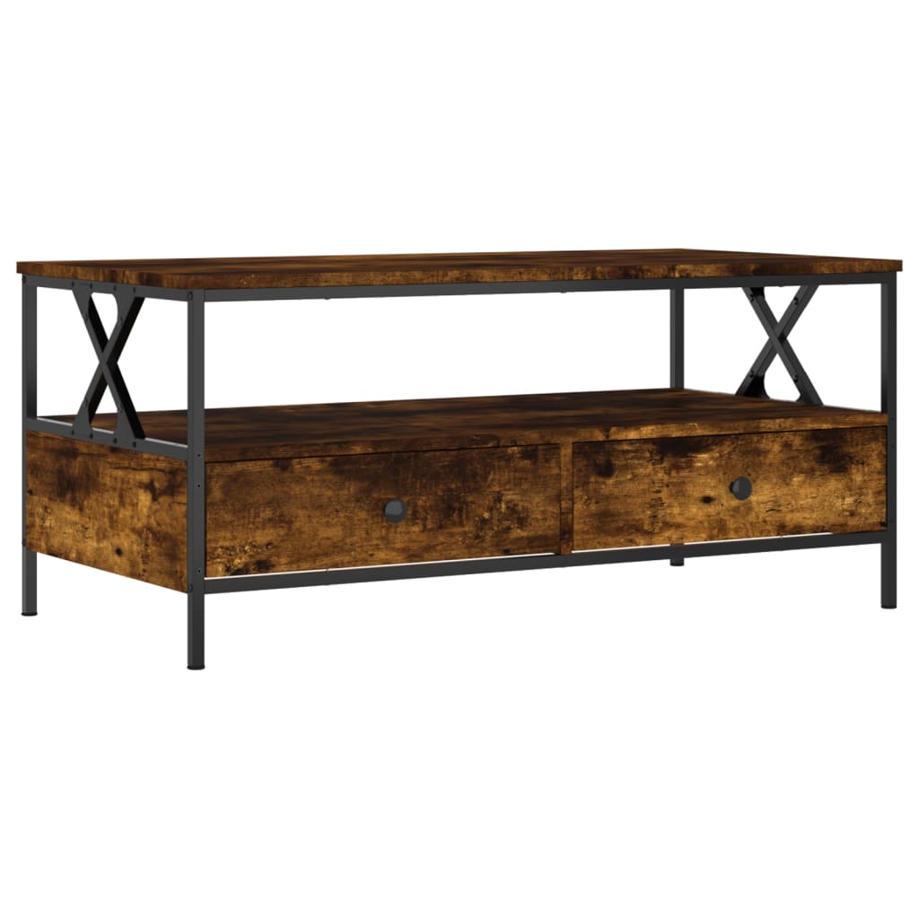 Coffee table smoked oak 100x51x45 cm wood material