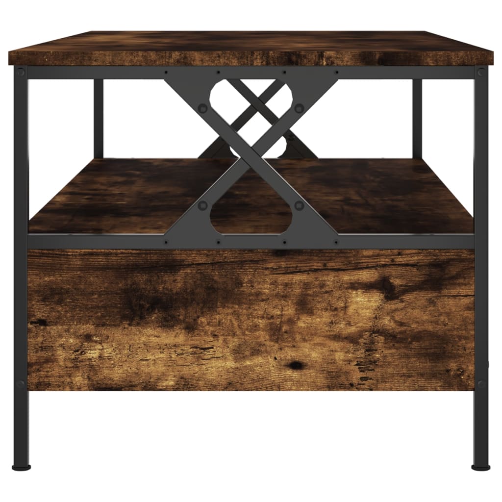 Coffee table smoked oak 100x51x45 cm wood material