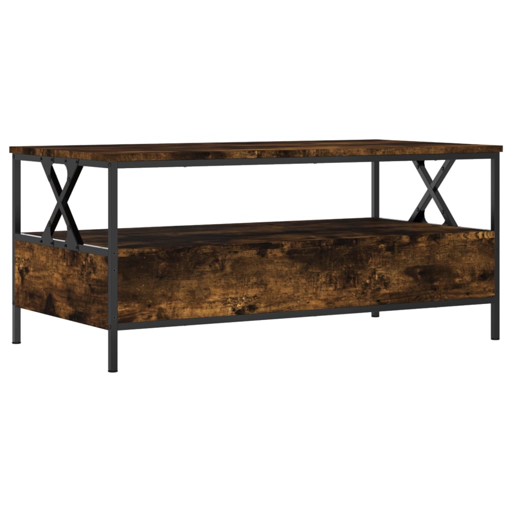 Coffee table smoked oak 100x51x45 cm wood material