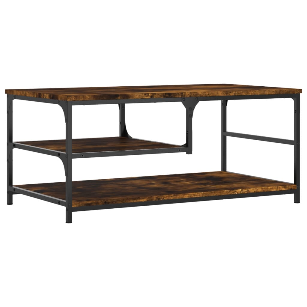 Coffee table smoked oak 90x49x40 cm wood material