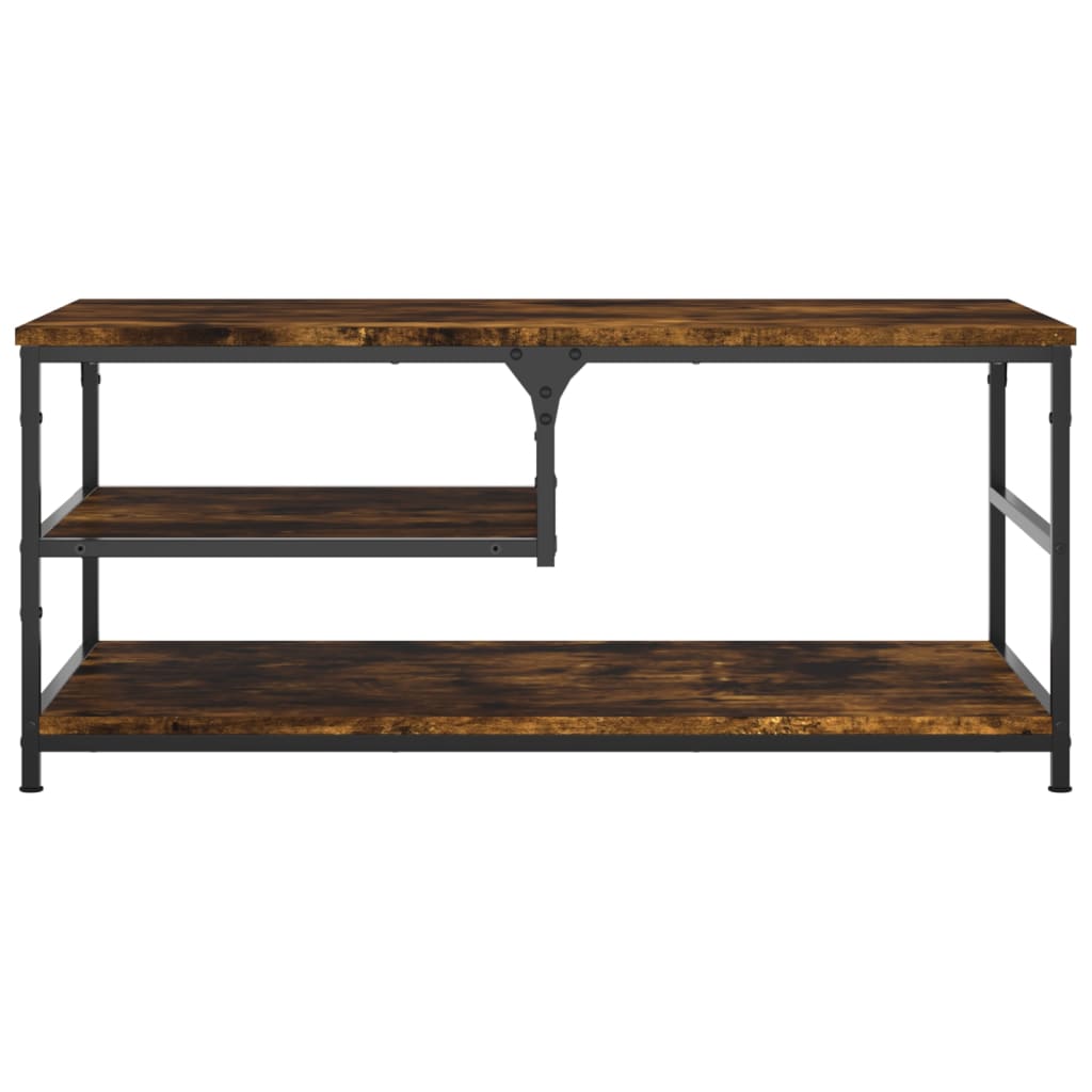 Coffee table smoked oak 90x49x40 cm wood material
